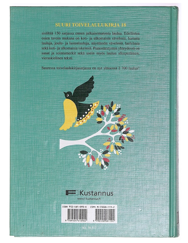 Suuri toivelaulukirja. 18 - Kari, Virpi - Harrastekirjat - 10105436090 - 1