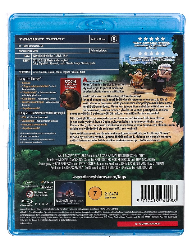 Up: Kohti Korkeuksia - Blu-Ray - Blu-ray-levyt - 10105436092 - 1
