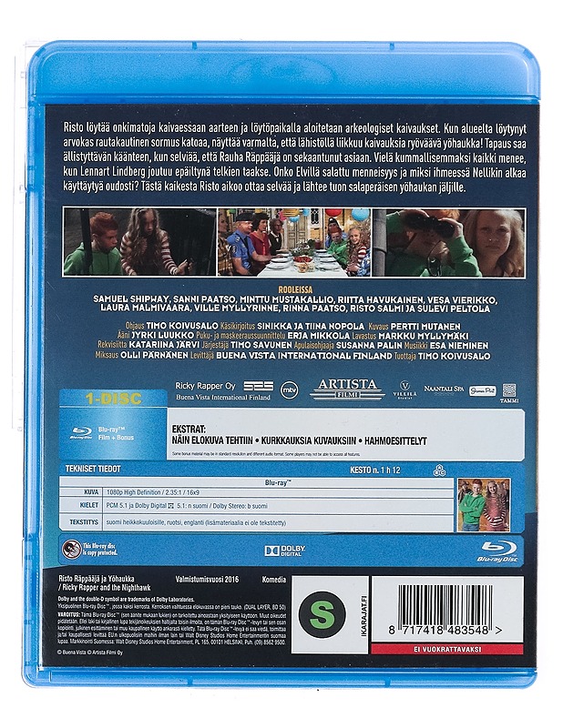 Risto räppääjä ja Yöhaukka - Blu-ray - Blu-ray-levyt - 10105436104 - 1
