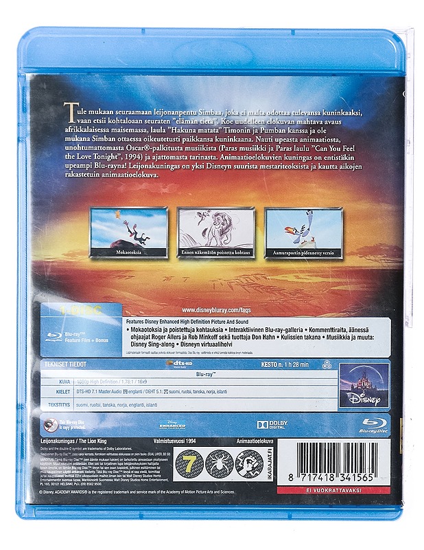 Leijonakuningas - Blu-Ray - Blu-ray-levyt - 10105436138 - 1
