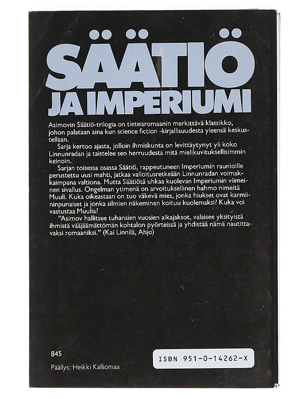 Säätiö ja Imperiumi - Asimov, Isaac - Kaunokirjallisuus - 10105436180 - 1