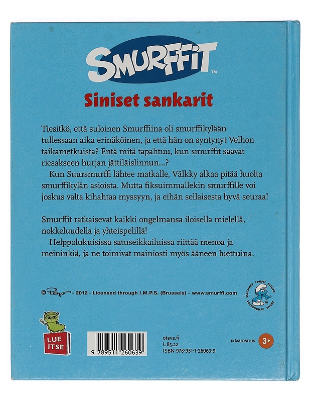 Smurffit : Siniset sankarit - Peyo - Lastenkirjat - 10105436230 - 1