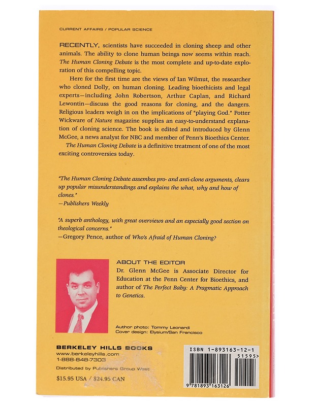 The Human Cloning Debate - Glenn McGee - Harrastekirjat - 10105436239 - 1
