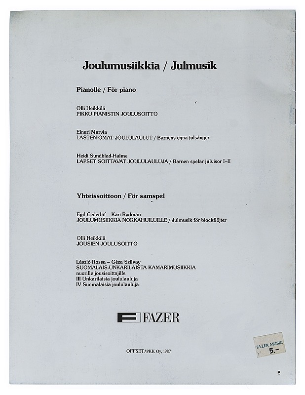 Lapset soittavat joululauluja II - Sundblad-Halme, Heidi - Joulukirjat - 10105436307 - 1