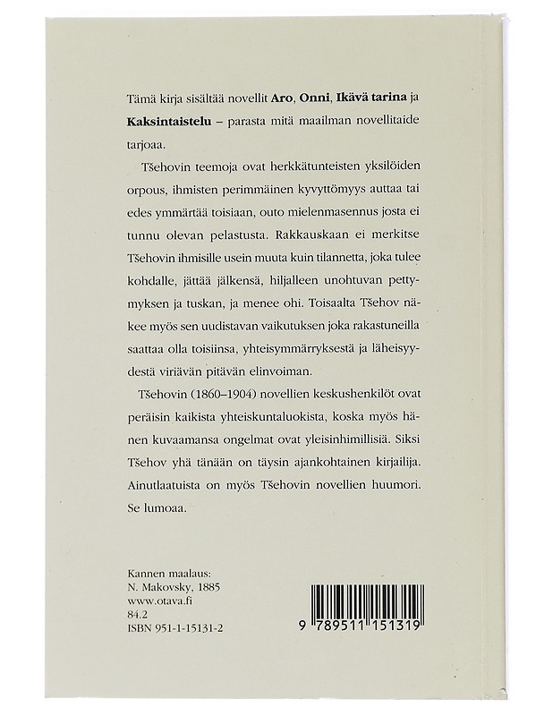 Aro ja muita novelleja - Tsehov, Anton - Romaanit ja novellit - 10105436306 - 1