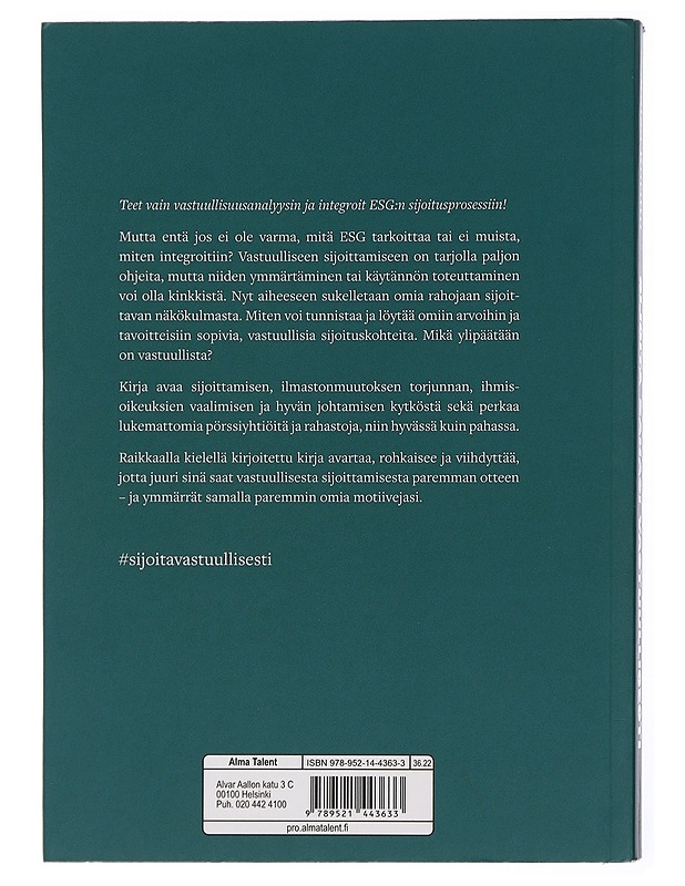 Sijoita rahasi vastuullisesti - Kaisa Kurittu - Harrastekirjat - 10105436345 - 1