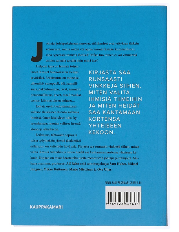 Erilaisten ihmisten johtaminen - Jabe, Marjatta - Tietokirjat ja oppaat - 10105436430 - 1