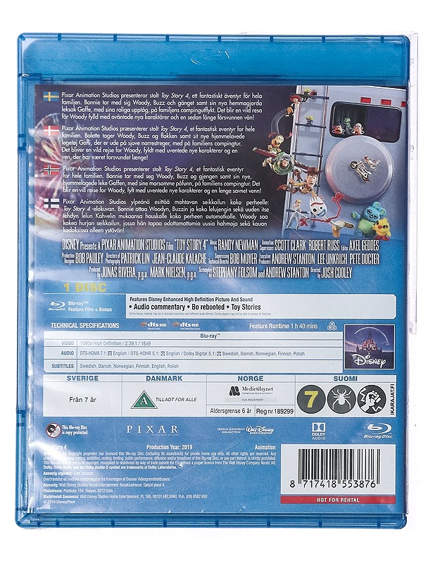 Toy Story 4 - Blu-Ray - Blu-ray-levyt - 10105436432 - 1