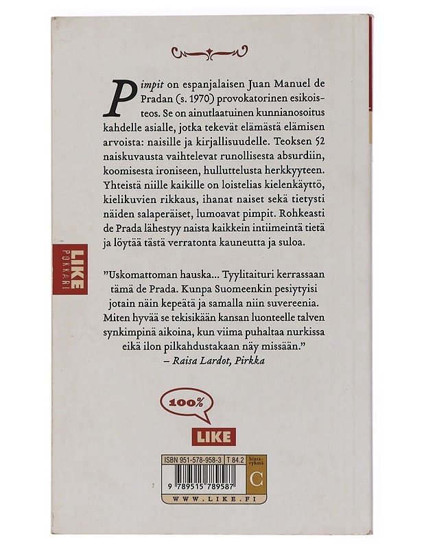 Pimpit - Prada, Juan Manuel de K-18 - Romaanit ja novellit - 10105436437 - 1