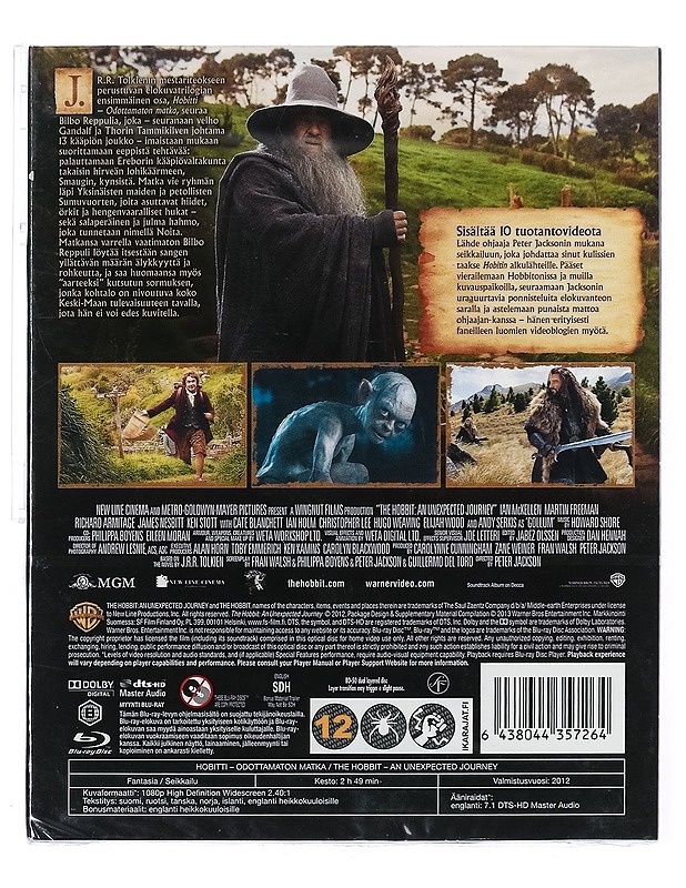 Hobbit: An Unexpected Journey: Extended Edition - Blu-Ray - Blu-ray-levyt - 10105436453 - 1