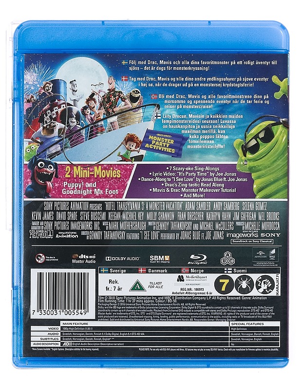 Hotel Transylvania 3: A Monster Vacation - Blu-Ray - Blu-ray-levyt - 10105436465 - 1
