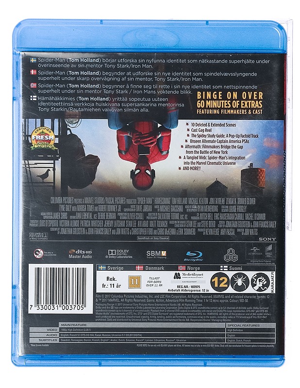 Spider-Man: Homecoming - Blu-Ray - Blu-ray-levyt - 10105436496 - 1