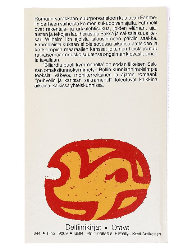 Biljardia puoli kymmeneltä - Böll, Heinrich - Romaanit ja novellit - 10105436518 - 1