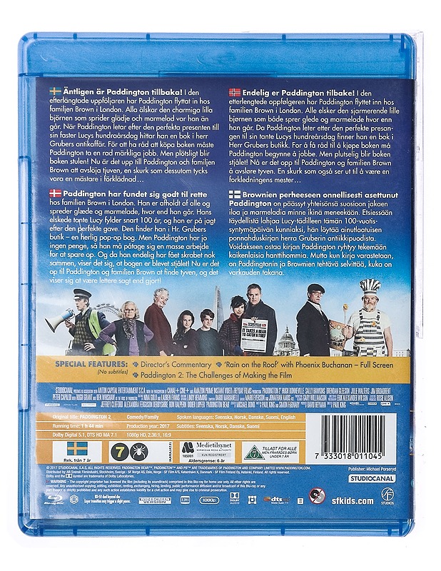 Paddington 2 - Blu-Ray - Blu-ray-levyt - 10105436525 - 1
