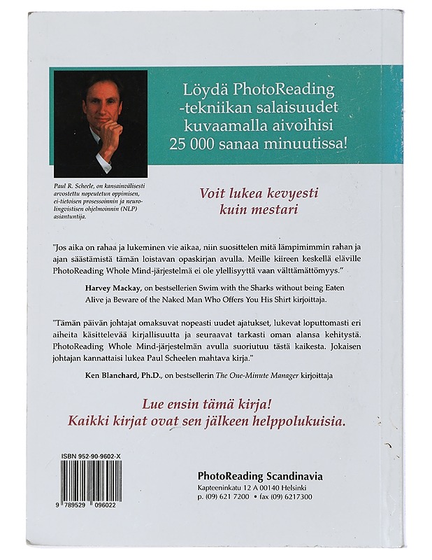 PhotoReading Whole Mind -järjestelmä - Scheele, Paul R. - Tietokirjat ja oppaat - 10105436548 - 1