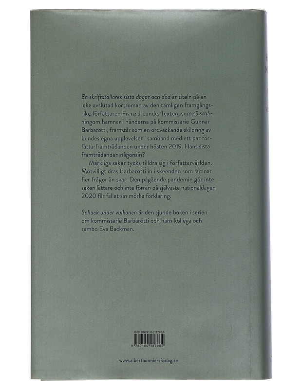 Schack under vulkanen : roman - Håkan Nesser - Romaanit ja novellit - 10105436639 - 1