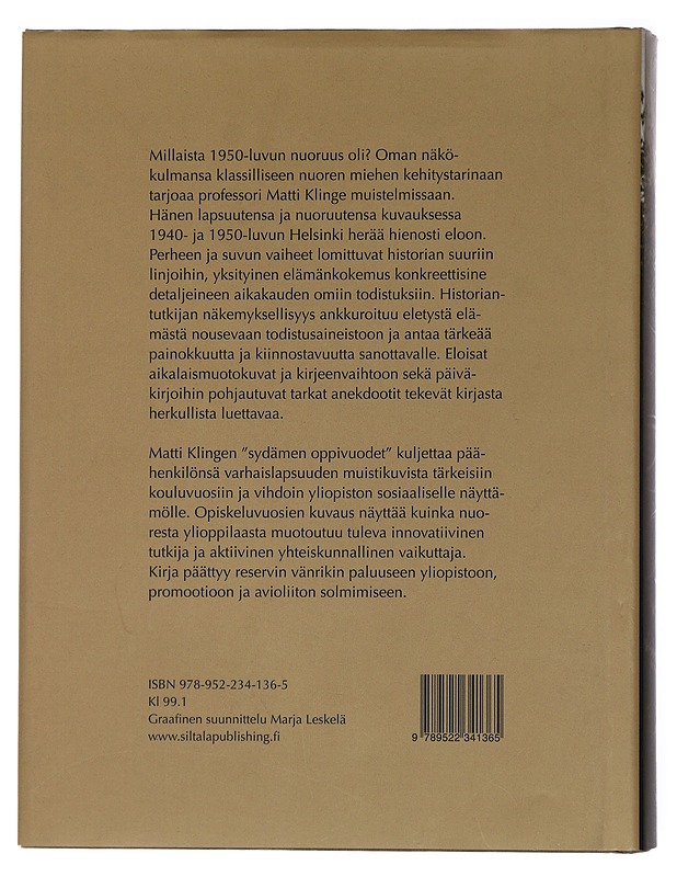 Kadonnutta aikaa löytämässä : muistelmia 1936-1960 - Matti Klinge - Elämäkerrat ja muistelmat - 10105436657 - 1