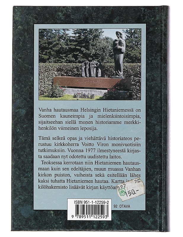 Vanha hautausmaa : Helsingin Hietaniemen hautausmaan opas - Voitto Viro - Elämäkerrat ja muistelmat - 10105436659 - 1