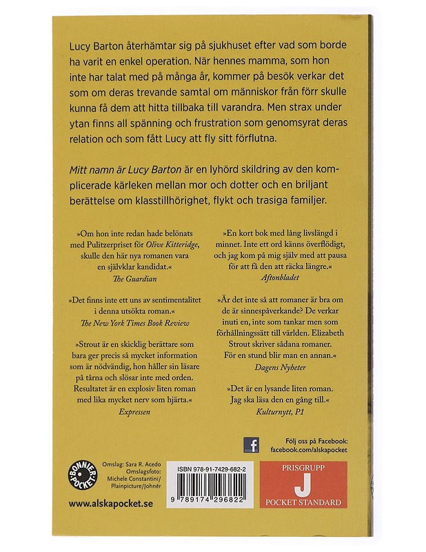 Mitt namn är Lucy Barton - Strout, Elizabeth - Romaanit ja novellit - 10105436706 - 1