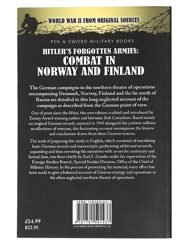 Hitlers Forgotten Armies: Combat in Norway & Finland (World War II From Original Sources) - Historiakirjat - 10105436714 - 1