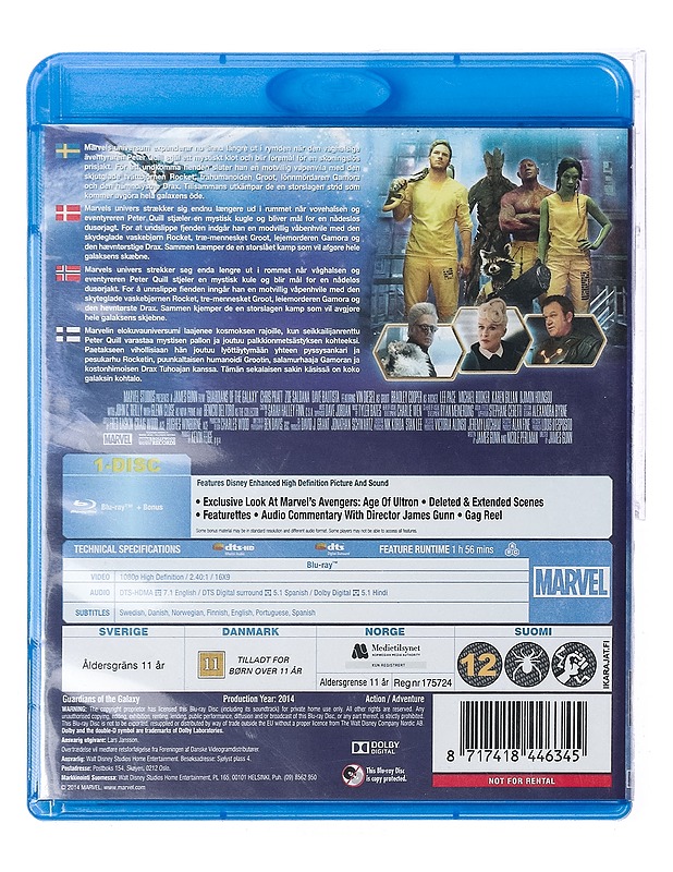 Guardians Of The Galaxy - Blu-Ray - Blu-ray-levyt - 10105436868 - 1