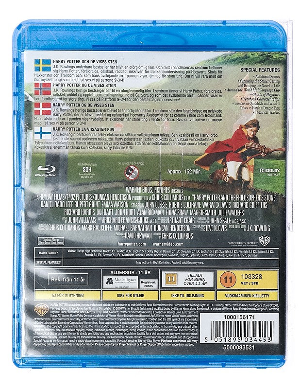 Harry Potter And the philosophber's Stone - Blu-ray - Blu-ray-levyt - 10105436871 - 1