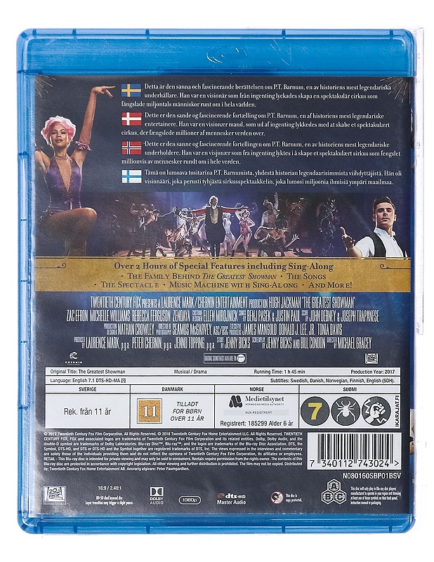 The Greatest Showman - Blu-ray - Blu-ray-levyt - 10105436880 - 1