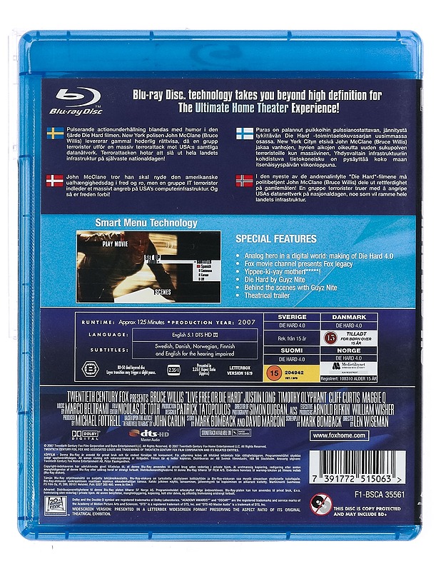 Die Hard 4.0 - Blu-ray - Blu-ray-levyt - 10105436892 - 1
