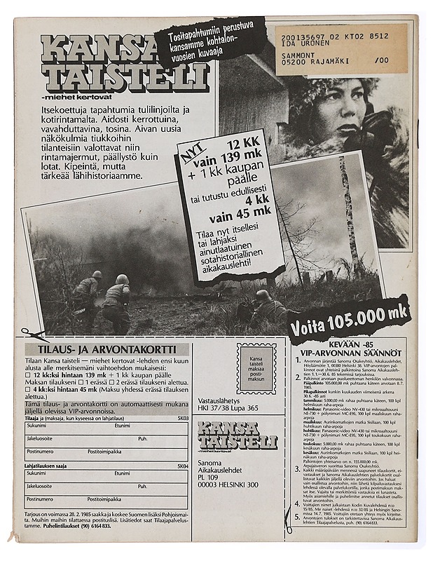 Kansa taisteli - miehet kertovat No 2 1985 - Lehdet - 10105436903 - 1