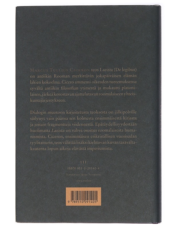 Laeista - Cicero, Marcus Tullius - Historiakirjat - 10105436916 - 1