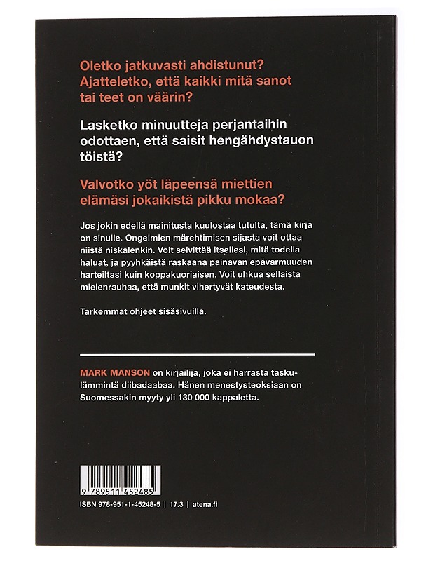 Kuinka olla piittamatta p*skaakaan : työkirja - Manson, Mark - Tietokirjat ja oppaat - 10105436941 - 1