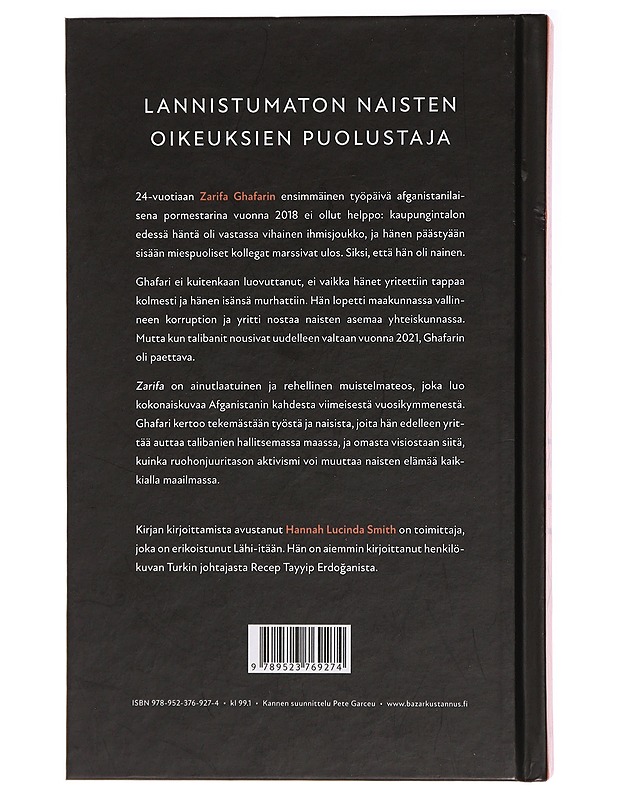 Zarifa : naisen taistelu Afganistanissa - Ghafari, Zarifa - Elämäkerrat ja muistelmat - 10105436957 - 1