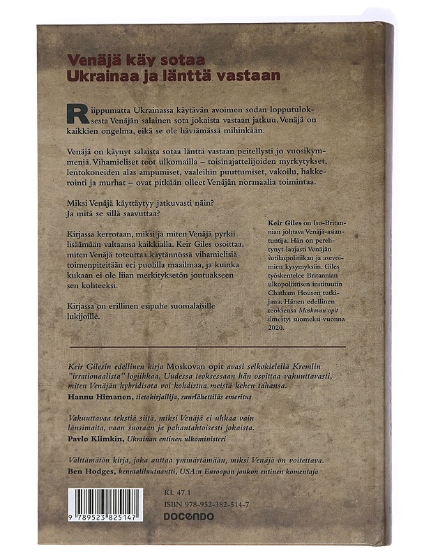 Venäjän sota jokaista vastaan ja mitä se sinulle merkitsee - Giles, Keir - Tietokirjat ja oppaat - 10105436964 - 1