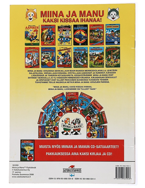 Miina ja Manu pyöräilevät - Teutori - Lastenkirjat - 10105436980 - 1