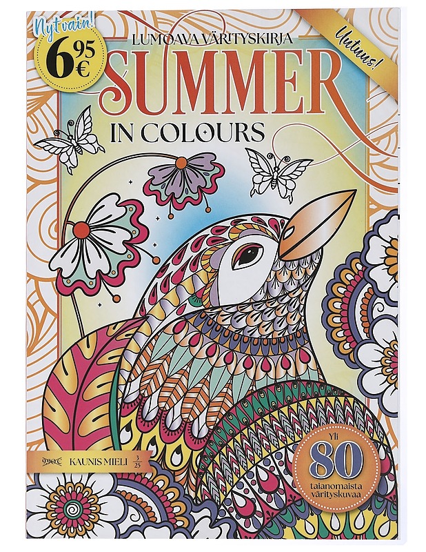 Kaunis mieli 3/25 : Summer in Colours värityskirja - Harrastekirjat - 10105436988 - 0