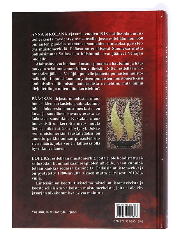 Vakaumuksensa puolesta : vuoden 1918 punaisten muistomerkit - Anna Sirola - Historiakirjat - 10105437131 - 1