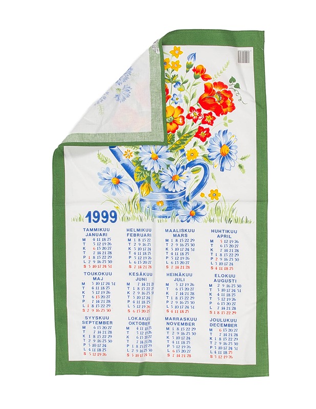 Kalenteripyyhe vuodelta 1999, 43x69 cm - Pyyhkeet - 10105437157 - 0