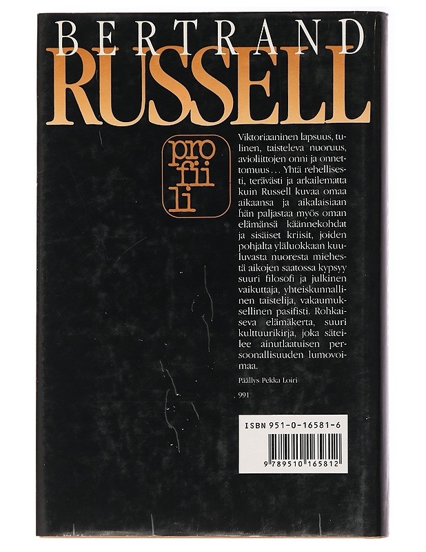 Elämäni - Russell, Bertrand - Elämäkerrat ja muistelmat - 10105437219 - 1