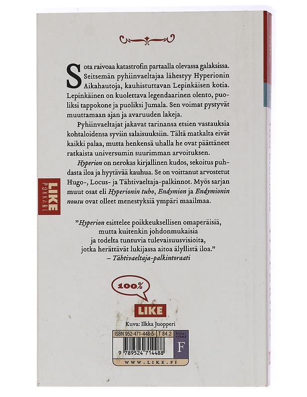 Hyperion - Simmons, Dan - Fantasia- ja scifi - 10105437227 - 1