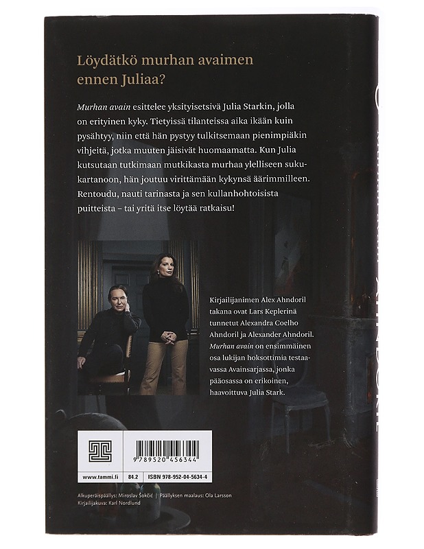 Murhan avain - Ahndoril, Alex - Romaanit ja novellit - 10105437305 - 1