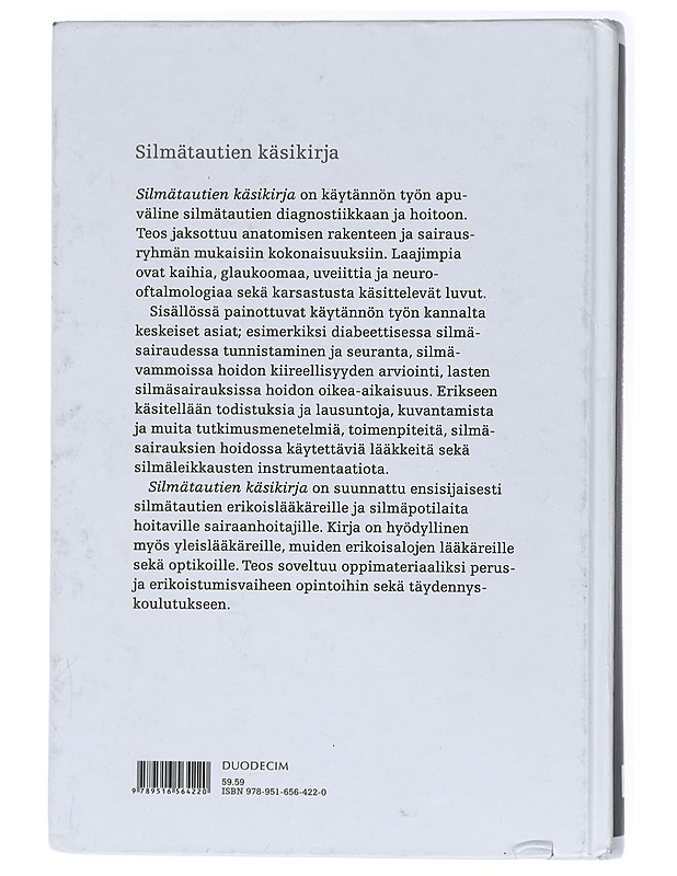 Silmätautien käsikirja - Seppänen, Matti - Tietokirjat ja oppaat - 10105437341 - 1