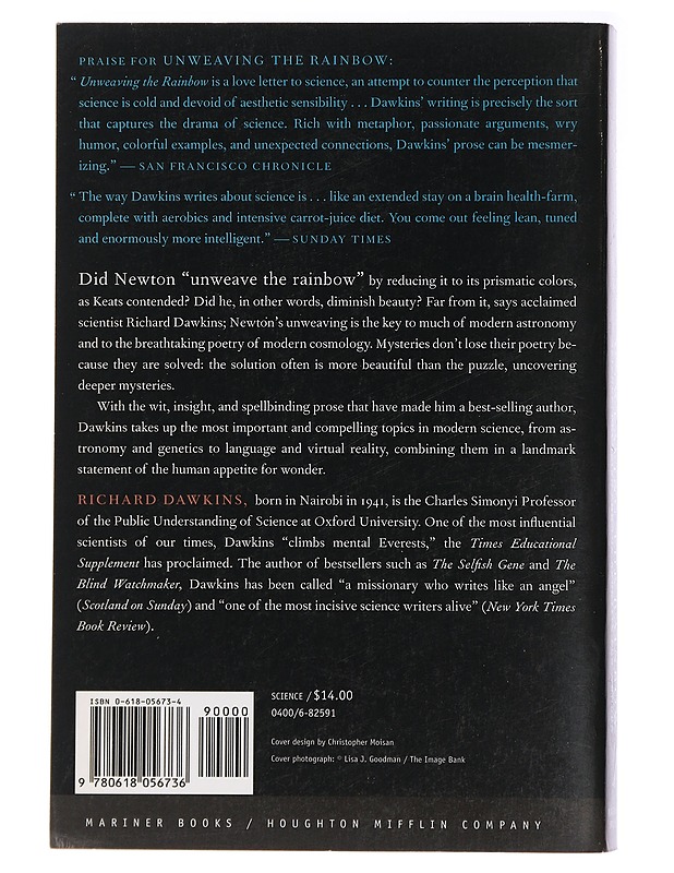 Unweaving the rainbow : science, delusion, and the appetite for wonder - Richard Dawkins - Tietokirjat ja oppaat - 10105437408 - 1