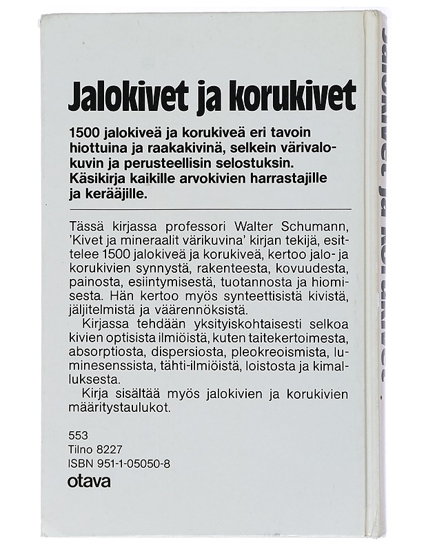 Jalokivet ja korukivet - Walter Schumann - Tietokirjat ja oppaat - 10105437456 - 1