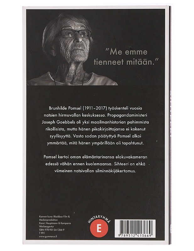 Sihteeri : Joseph Goebbelsin pikakirjoittajan perintö - Hansen, Thore D. - Elämäkerrat ja muistelmat - 10105437506 - 1