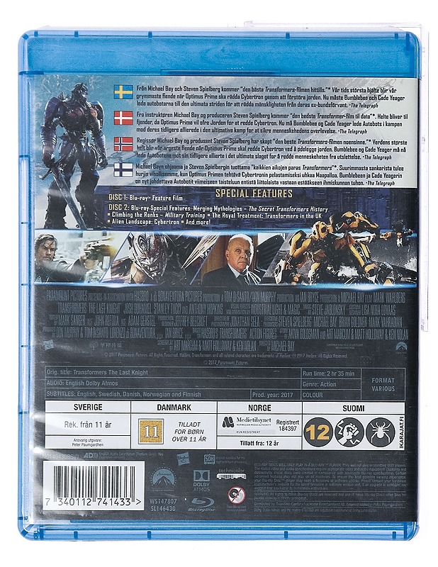 Transformers: The Last Knight - Blu-Ray - Blu-ray-levyt - 10105437570 - 1