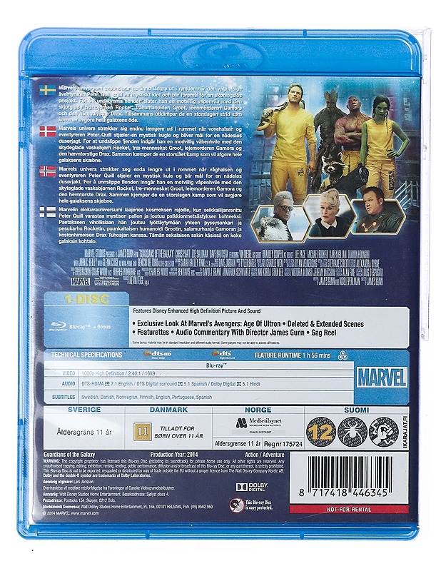 Guardians Of The Galaxy - Blu-Ray - Blu-ray-levyt - 10105437572 - 1