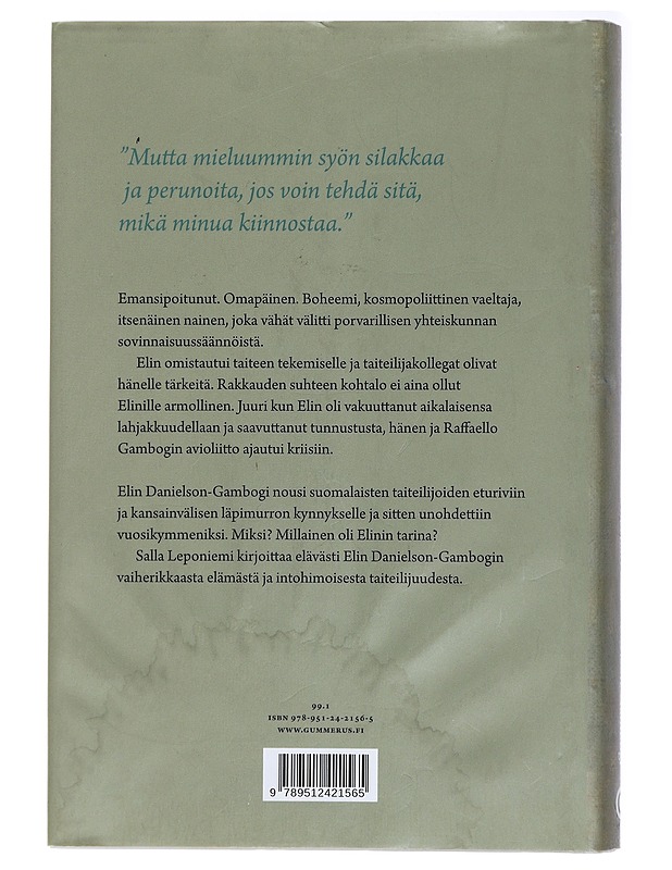 Niin kauan kuin tunnen eläväni : taidemaalari Elin Danielson-Gambogi - Leponiemi, Salla - Elämäkerrat ja muistelmat - 10105437576 - 1