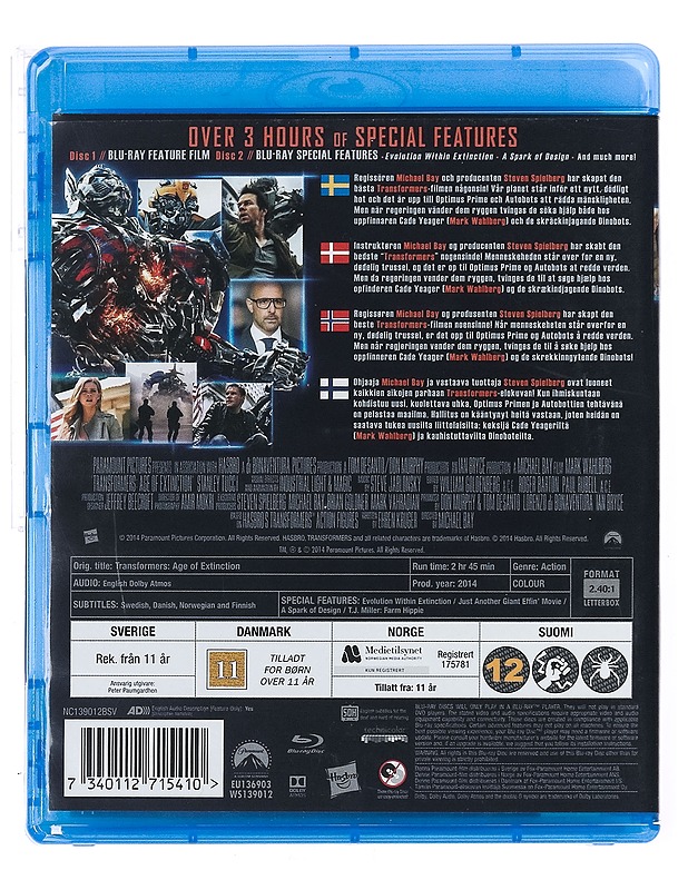 Transformers: Age Of Extinction - Blu-Ray - Blu-ray-levyt - 10105437592 - 1