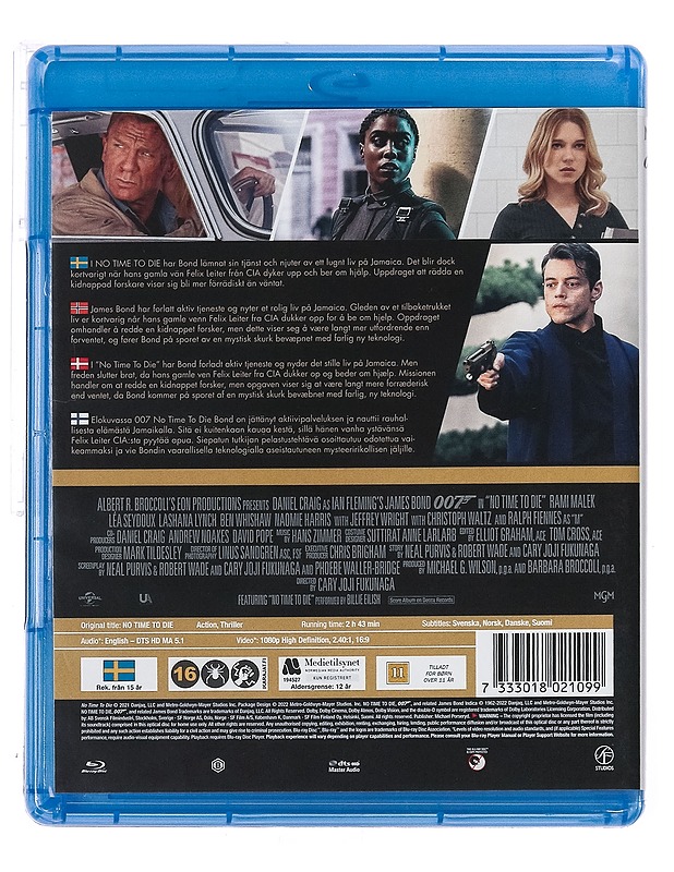 No Time To Die - Blu-Ray - Blu-ray-levyt - 10105437631 - 1