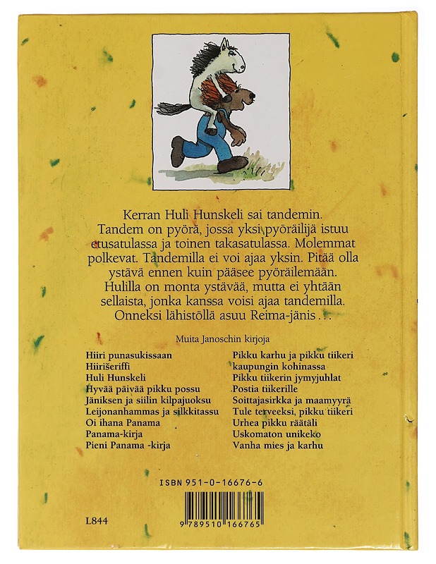 Huli Hunskelin etuvetojänismoottori - Janosch - Lastenkirjat - 10105437675 - 1